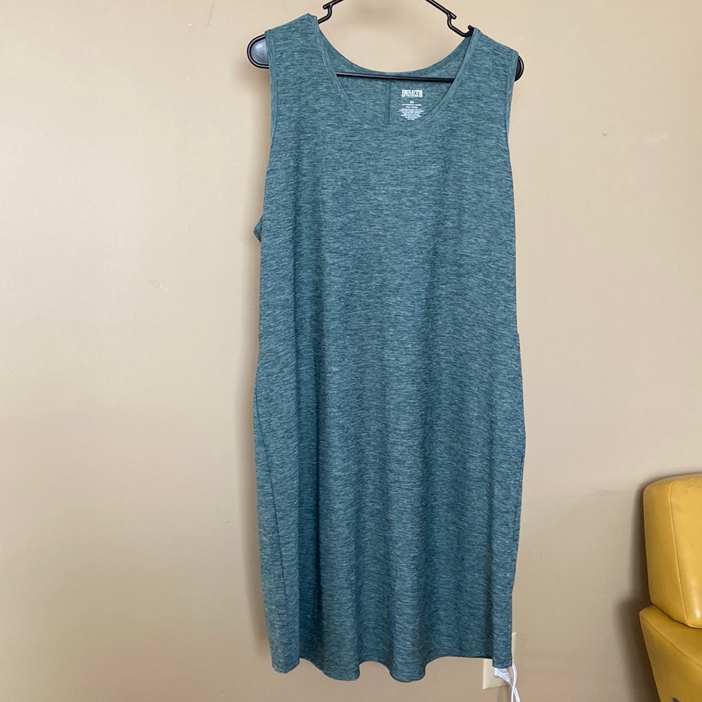 Women's - Duluth Trading Co Teal Sleeveless Dress, Size 2XL